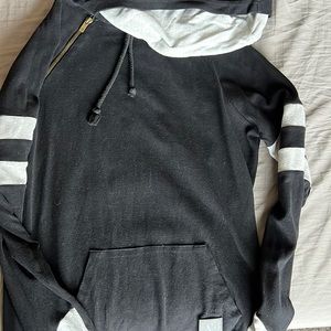 Ampersand Ave black and grey double hoodie